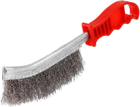 SH-RuiDu Wire Scratch Brush for Cleaning Rust, Heavy Duty 0.3mm Stainless Steel Wire Scratch Brush with Plastic Handle Rust Remover Brush for Rust...
