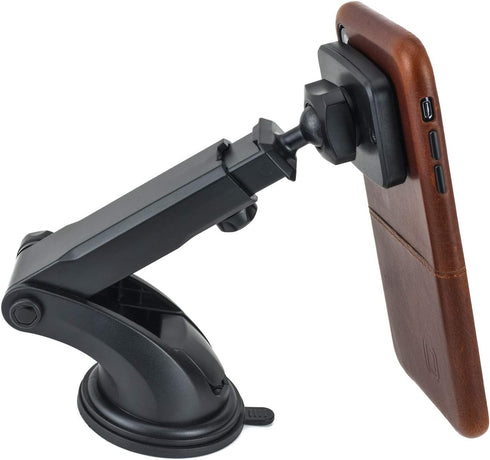 Dockem DashPro Magno Mount 3.0 Series: Magnetic Car Mount for Dash with Suction Base, Magnet Head, and Long Range Adjustable Extension Arm...
