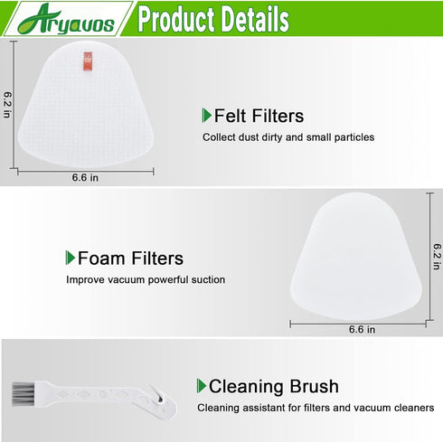 4 Foam & Felt Filters Replacement for Shark Navigator Lift-Away Vacuum ZU503AMZ, NV350, NV351, NV352, NV355, NV356E, NV357, NV360, UV440, UV490, U...