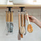 2pcs Under Cabinet Kitchen Utensils Hooks, 360 °Rotation Utility Hooks,Under Cabinet Adhesive Kitchen Hanging Storage Rack for Kitchen Utensils To...
