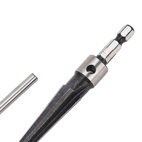 T Handle Tapered Reamer Set, 1/8"-1/2" 3/16"-5/8"Tapered 6 Fluted Chamfer Reaming Woodworker Tool for Steel Wood Alloy...