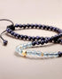 Jewever Aquamarine with Blue Sandstone Anklet Bracelet for Women Good Luck Star Charm Gem Stones Yoga Meditation Healing Crystals...