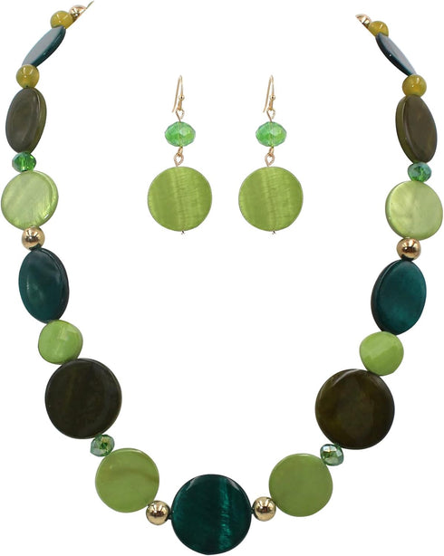 Jules D.Chunky Beads Necklace Colorful Shell Necklace Fashion Statement Necklace Set for Women Gifts...