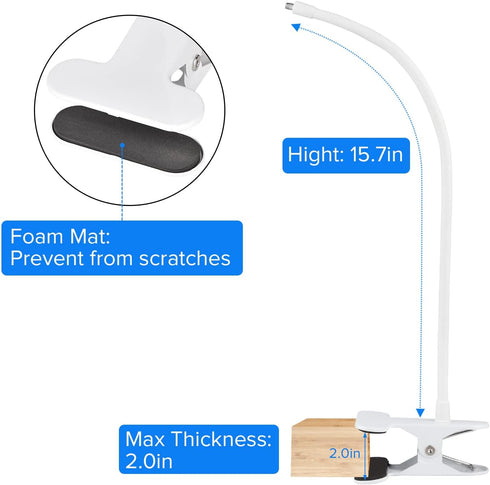 2Pack Clamp Mount for Ring Stick Up Cam & Ring Indoor Cam 1st Gen, Flexible Gooseneck Mounting Bracket to Attach Your Camera Anywhere with No Tool...