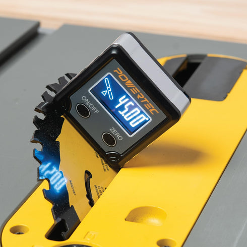 POWERTEC 71828 Table Saw Angle Gauge, Digital Angle Finder Protractor, Digital Level Box, 1 Pack, Digital Angle Gauge for Woodworking, Table Saw, ...
