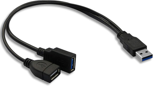 GINTOOYUN USB 3.0 Splitter Cable,USB Type A 3.0 Male to 3.0 Female and 2.0 Female Y Extension Splitter Cable for PC,Laptop,Length 30cm...