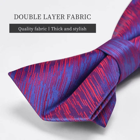 Men's Lavish Bowtie Set with Cufflinks, Pocket Square & Pre-tied Bowtie...