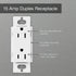 Lutron Claro 15 Amp Duplex Outlet, CAR-15-IV, 125 Volts, Ivory...