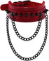 Unisex Multicolor Simulated Leather PU Black-Tone Rivets Spike Spiked 2 Layer Chains Choker Collar Necklace...