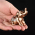BRABUD Gold Resin Small Elephants Statues Home Decor Collection Gift Set of 6 BS123 (Gold)...