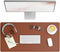 Smead Desk Pad, Vegan Leather Desk Mat with Non-Slip Faux Suede Backing, Perfect Desk Organizer for Office Decor, 31.5” x 15.7” Medium, Saddle (64...