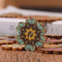 AKOAK 100 Pieces of Wooden Buttons Simple Retro Style Sunflower Buttons Classical Pattern Design Cartoon Children Decorative Buttons (15 MM)...