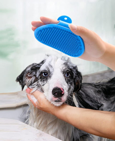 Pet Dematting Undercoat Rake + 2 Pack Dog Pet Bath Grooming Brush - Undercoat Rake Grooming Tool Deshedding Tangles Removing - Shedding Brush Dema...