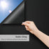 Window Privacy Film Static Cling Total Blackout 100% Anti UV Window Film Black Removable Plastic Glass Covering Window Tint for Home Office (11.8"...