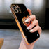 Case for iPhone 15 Pro Max Ring Holder Case with Diamond Shiny Plating Rose Gold Edge Built-in 360 Rotation Magnetic Kickstand for Women Girls Sli...