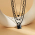 Stacked Necklaces for Women Black Lock Chains Heart Grunge Layered Necklace Aesthetic Pendant Multilayer Choker...