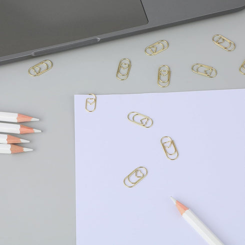 200Pcs Heart Paper Clips,Gold Mini Paper Clips,Funny Cute Paperclips for Office Supplies,Wedding Decoration,Documents,Note Organizer...