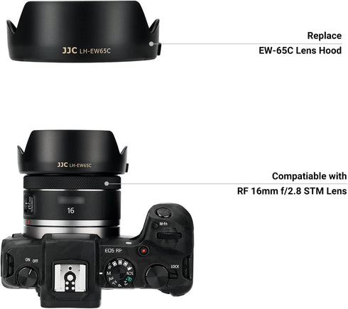 Lens Hood for Canon RF 16mm F2.8 STM Lens on EOS R6 R5 RP R Camera, Reversible Lens Shade Replace Canon EW-65C Lens Hood, Compatible with 43mm Fil...