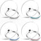 Transparent Phone Ring Holder 4 Pcs, Clear Cell Phone Ring Holder with Diamond, Finger Grip 360°Rotation Compatible with Most of The Phones, Table...