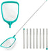Pool Skimmer - Pool Skimmer Net with 8 Aluminum Pole Sections 80'', Skimmer Net with Fine Mesh Net for Cleaning Leaf of Swimming Pools...