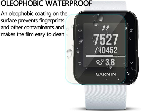 Screen Protector Compatible with Garmin Forerunner 35, 4 Pack Tempered Glass Protective Films Anti-Scratch High Definition Full Coverage Cover Sma...