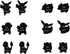 Pokemon Earrings Fashion Jewelry Enamel Character Stud Earrings Set 6 Pack...
