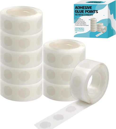 1000pcs Glue Point Clear Balloon Glue Removable Adhesive Dots Double Sided Dots of Glue Tape for Balloons Craft Glue Points Dots Sticky Dots or We...