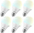 LUXRITE A19 LED Light Bulb 60 Watt Equivalent, CRI90, 5CCT 2700K 3000K 3500K 4000K 5000K, Dimmable, 800LM, Standard LED Light Bulbs 9W, E26 Base, ...