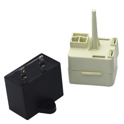 W10613606 Refrigerator Compressor Start Relay and Capacitor by Seentech - Compatible with Whirlpool, Kenmore, fridges. Replace Part Number: W10416065, PS8746522, 67003186
