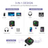 Bluetooth 5.2 Transmitter Receiver, 2 in 1 Bluetooth Audio Adapter with 1.44 Inch Large LCD Display, Bluetooth AUX Adapter with RCA/3.5mm AUX Port...