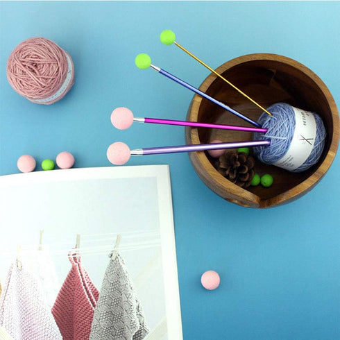 NX Garden Needle Tip Stopper 8PCS 2Size Roun Shape Rubber Knitting Needles Point Protectors Needle Tip Cover Knitting Tool for Knitting Craft,Quil...