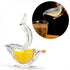 New Acrylic Manual Lemon Slice Squeezer, Portable Transparent Fruit Juicer, Elegance Bird Shape, Hand Juicer for Orange Lemon Lime Pomegranate (4P...