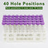 Plastic Test Tube Rack for 20mm, 40 Wells, White,Detachable (40 Hole)...