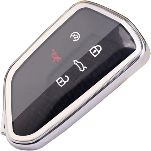 Key Fob Cover Fit for Volkswagen VW MK8 Golf/GTI Skoda Octavia Soft TPU Remote Holder Skin Protector Jacket Keyless Entry Sleeve Accessories (Silv...