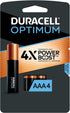 Duracell Optimum AAA Batteries with Power Boost Ingredients, 4 Count Pack Triple A Battery with Long-lasting Power, All-Purpose Alkaline AAA Batte...