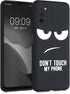 kwmobile TPU Silicone Case Compatible with Samsung Galaxy A03s - Case Soft Cover - Don't Touch My Phone White/Black...