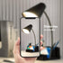 LED Desk Lamp with 1 USB Charging Port and 1 AC Outlet, Organizer Base, Adjustable Neck, On/Off Switch, Modern Table Lamp for Reading, Working, St...