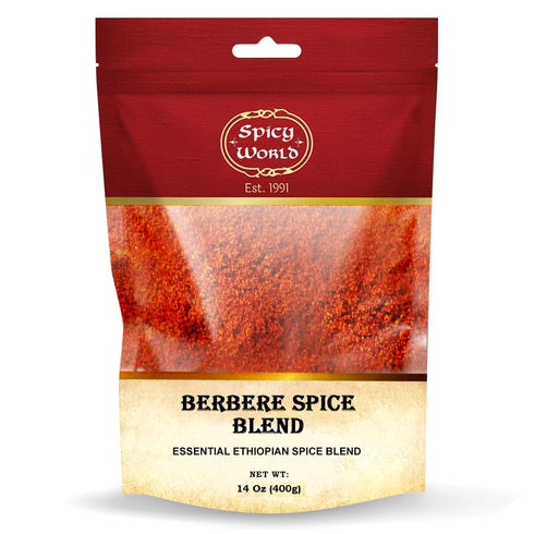Spicy World Berbere Spice Blend | Authentic Ethiopian Seasoning Hand-Blended | Rich 14-Spice Mix for Flavorful Dishes (14 oz)...