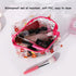 Cute makeup bag, transparent portable makeup bag, waterproof toiletries storage bag, large capacity pen bag (strawberry)...