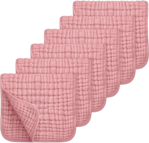 JhettyBaby Muslin Burp Cloths Large 100% Cotton Hand Washcloths for Babies, Baby Essentials 6 Layers Extra Absorbent and Soft Boys & Girls Baby Ra...