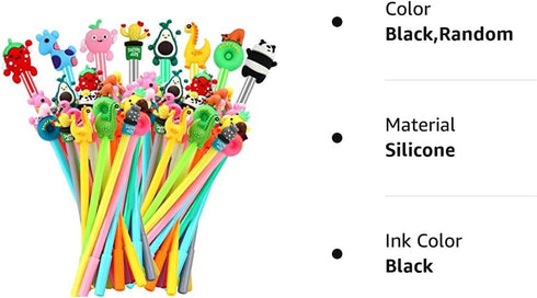 SANNIX 20 Pieces Cartoon Cute Gel Ink RollerBall Pens Bulk Assorted Styles Novelty Writing Pen for Kids Gift School Office Home Supplies Present...
