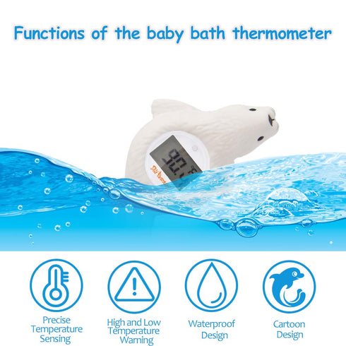 Doli Yearning Upgrade Baby Bath Thermometer Room Temperature| Water Thermometer|Kids' Bathroom Safety Products| Baby Bath(Seal Shape)?/?, LCD...