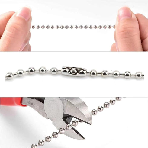 2pcs Silver Ceiling Fan Pull Chain Strong Bearing & Rustproof Beaded Extension Chains for Ceiling Fan Light Light Bulb Chain Extender Ceiling Fan ...