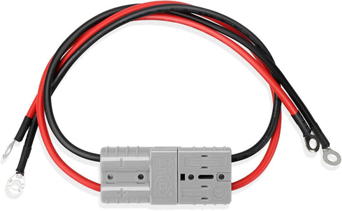 50Amp 10Awg Battery Quick Connect Electric Forklift Cable with O Ring Terminal?2Pcs 32cm/1ft with Quick Connector for Carts, Sightseeing Car, Batt...