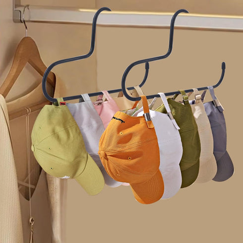 Hat Rack,Hat Organizer for Baseball Caps?2 Pack Metal Hat Holder for Closet,Baseball Cap Organizer Holds up to 20 Caps, Slip-Resistant Hat Hangers...