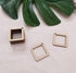 30PCS DIY Unfinished Wood Squared Diamond Hoop Earring Findings,Wood Findings for Earring Making,Diamond Earring Hoops for Macrame (2")...