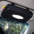 Sun Visor Tissue Holder, Zipper Napkin Holder, PU Leather Backseat Tissue Case for Car, Vehicle (Black)...