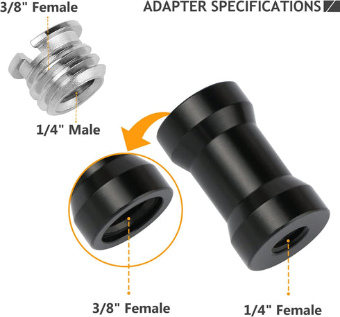 24 Pcs Camera Screw Adapter 1/4 to 1/4 and 1/4 to 3/8 Tripod Mount Converter Set for Camera Mount, Monopod, Ballhead, Flash Light Stand Frgyee...