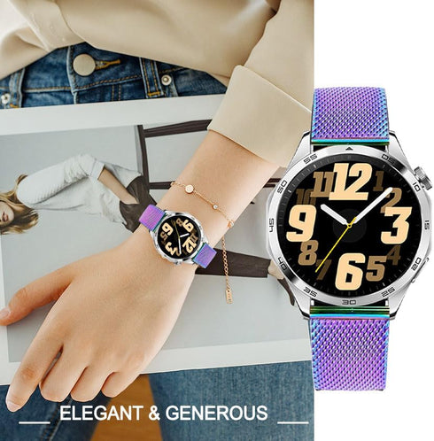 Bands Compatible with Samsung Galaxy Watch 46mm / Galaxy 3 45mm / Gear S3, 22mm Stainless Steel Metal Mesh Replacement Strap for Huawei Watch 4/4 ...