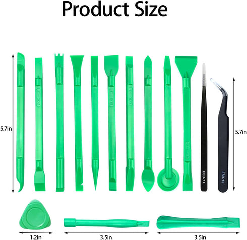 15 Pcs Antistatic Spudger Plastic Opening Pry Tool Set?Suitable for any touch screen or case Cleaning Scraper Prying and Opening Tool for Laptop T...